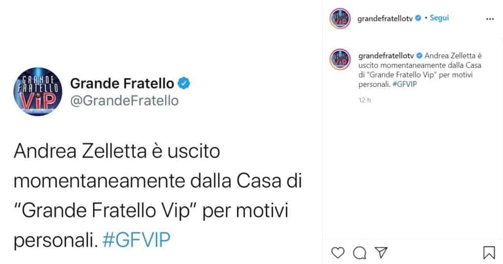 Grande Fratello vip, post