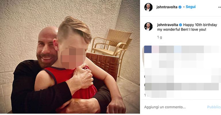 John Travolta e il figlio Ben su Instagram