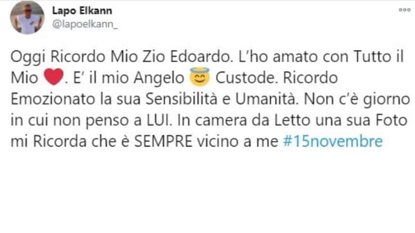 Il tweet di Lapo Elkann in memoria dello zio Edoardo Agnelli