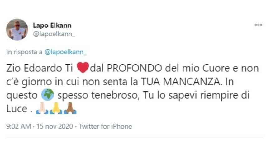 Lapo Elkann ricorda con affetto lo zio Edoardo Agnelli