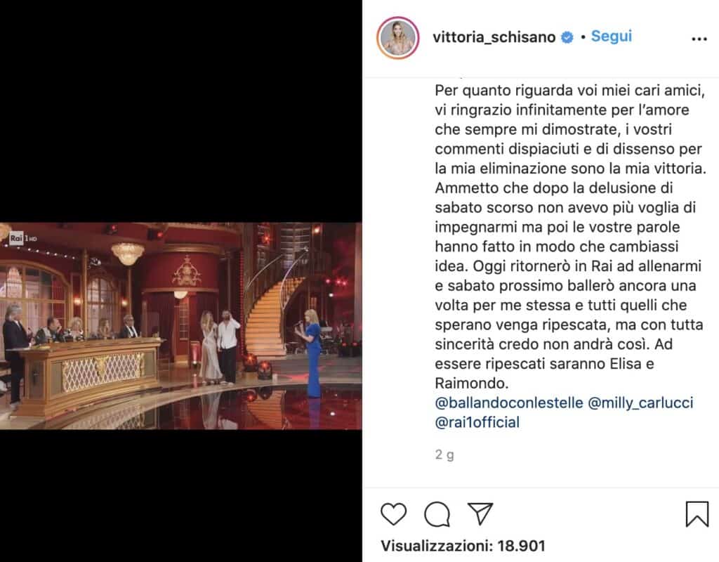 estratto del post di vittoria schisano