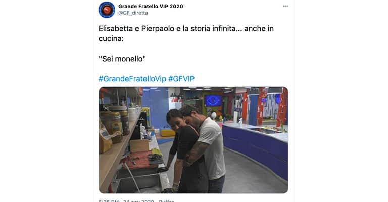 Tweet sul GF Vip