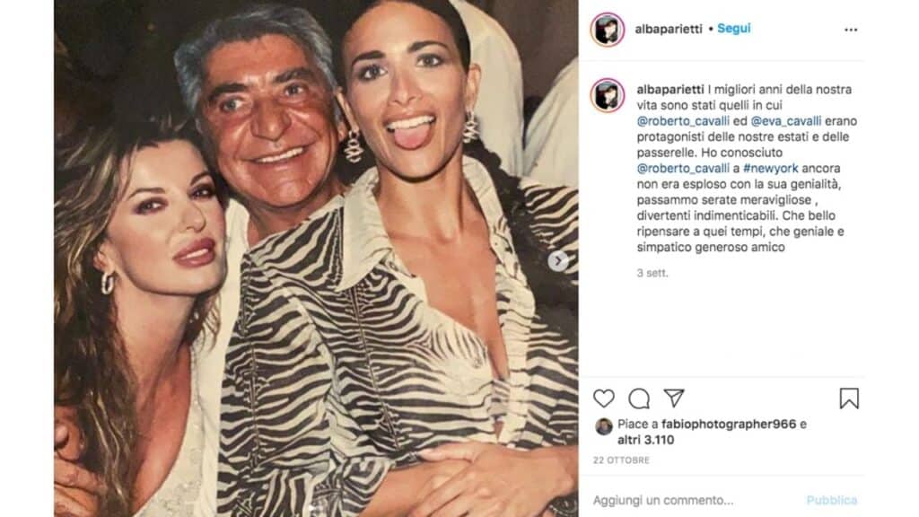 alba parietti e roberto cavalli