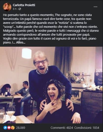 Il post di Carlotta Proietti