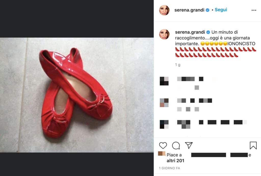 Il post di Serena Grandi su Instagram