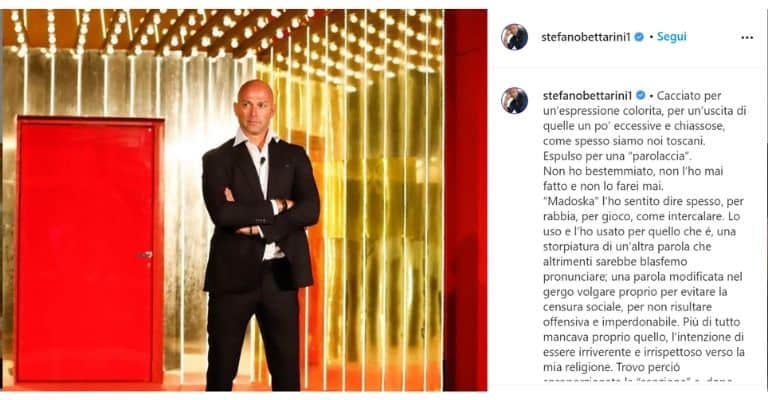 Il post di Stefano Bettarini su Instagram