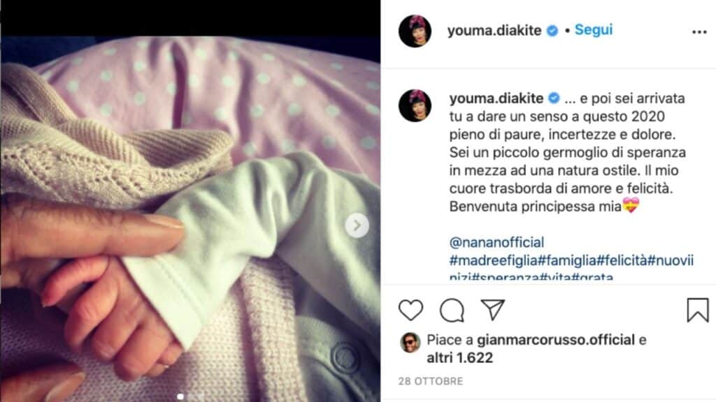 la figlia neonata di youma diakite