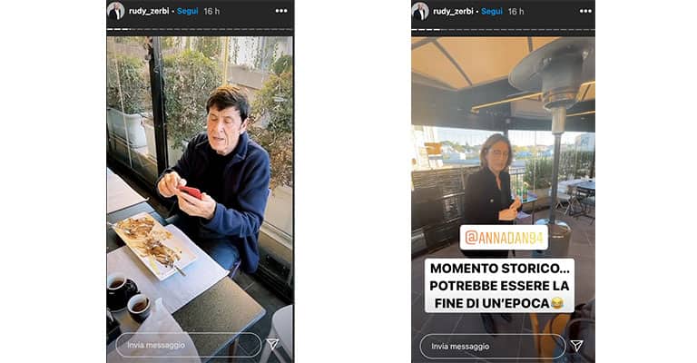 Instagram Stories di Rudy Zerbi