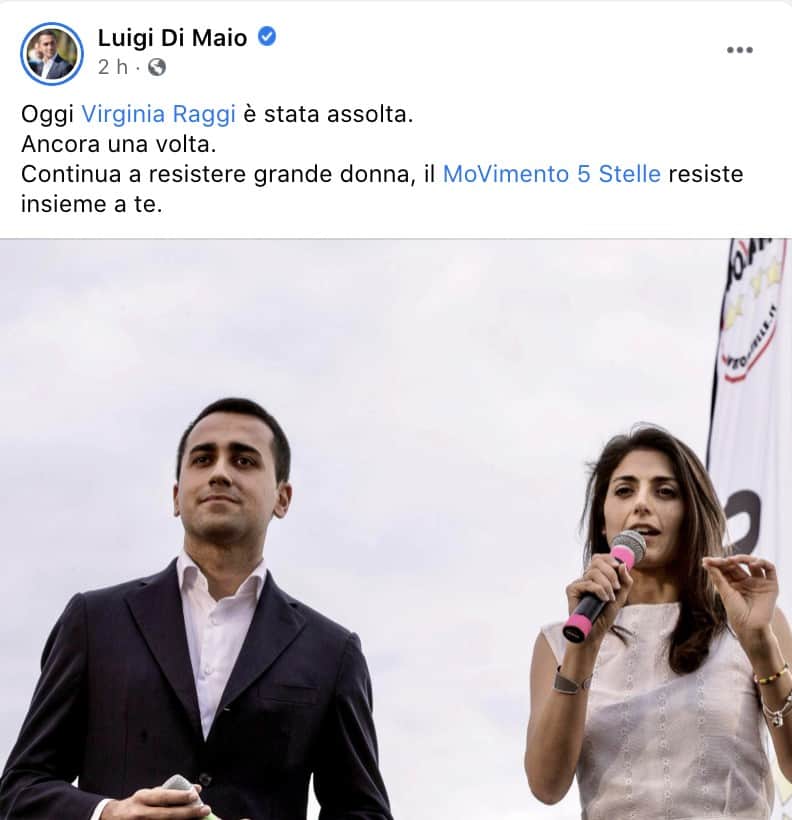 Il post su Facebook di Luigi Di Maio