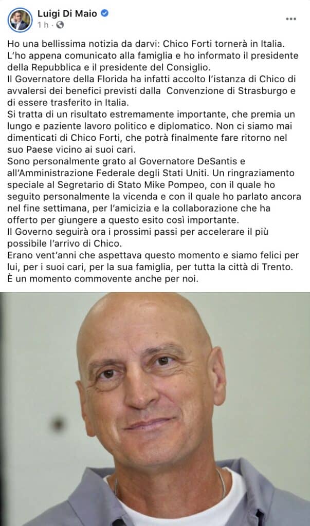 Il post di Luigi Di Maio
