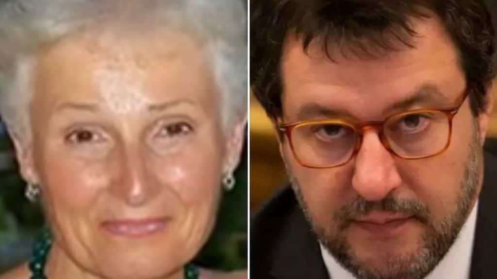 La prof Rosa Maria dell'Aria e Matteo Salvini