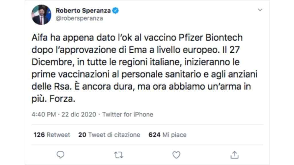 roberto speranza