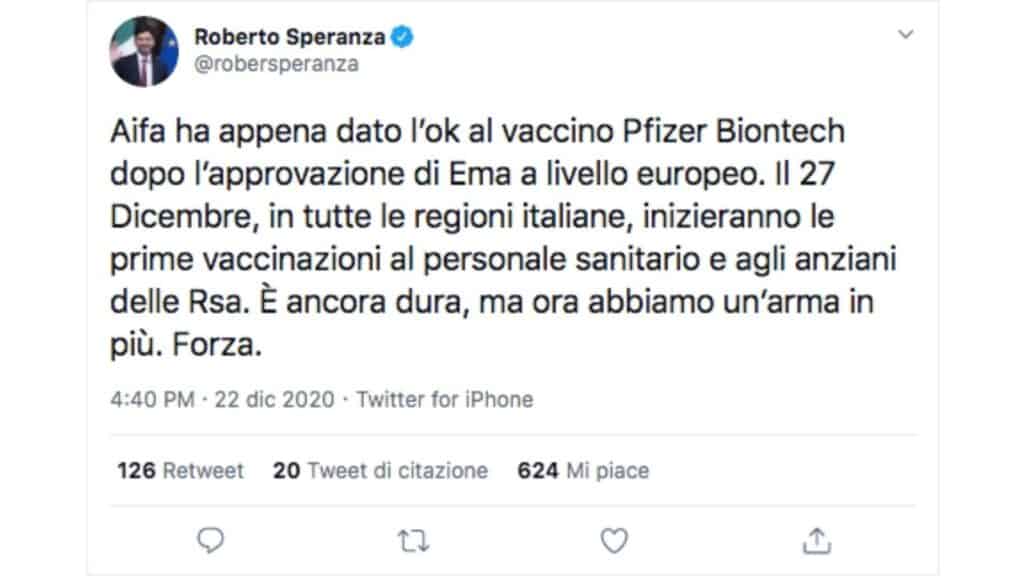 roberto speranza