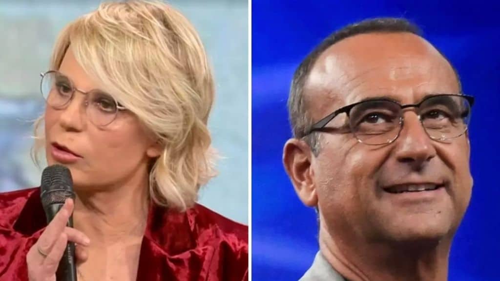 Maria-De-Filippi-Carlo-Conti-Oggi-in-tv-sabato-16-gennaio-2020
