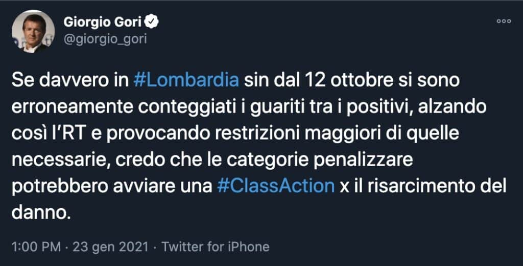 Il tweet di Giorgio Gori