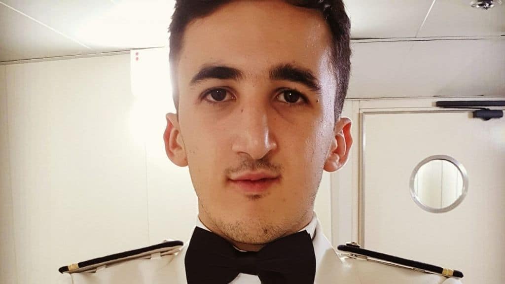 Alessio Gaspari, terzo ufficiale di coperta, di Costa Crociere scomparso