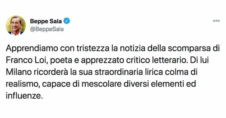 L'annuncio di Beppe Sala su Franco Loi