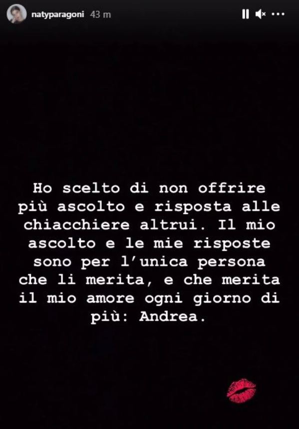 Natalia Paragoni, il messaggio nelle Storie Instagram