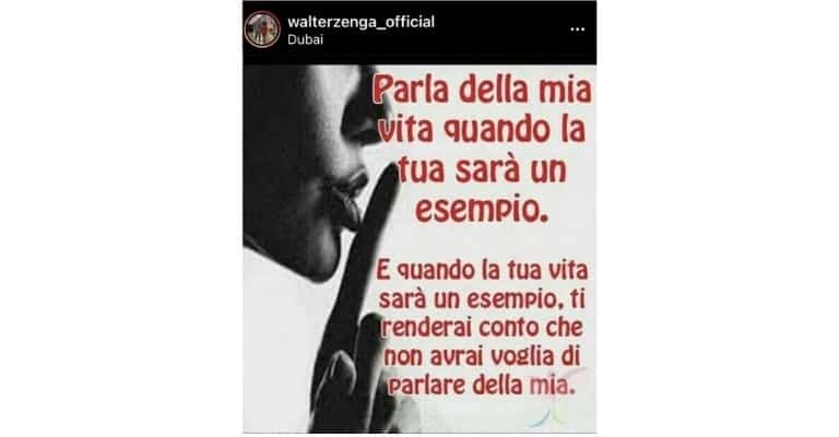 La storia Instagram di Walter Zenga