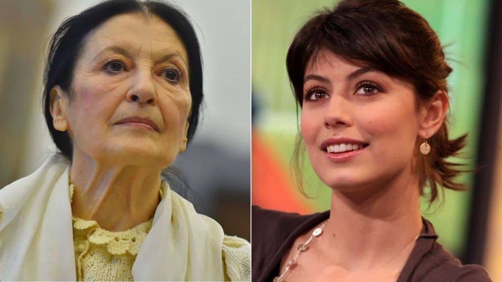 La ballerina Carla Fracci e l'attrice Alessandra Mastronardi