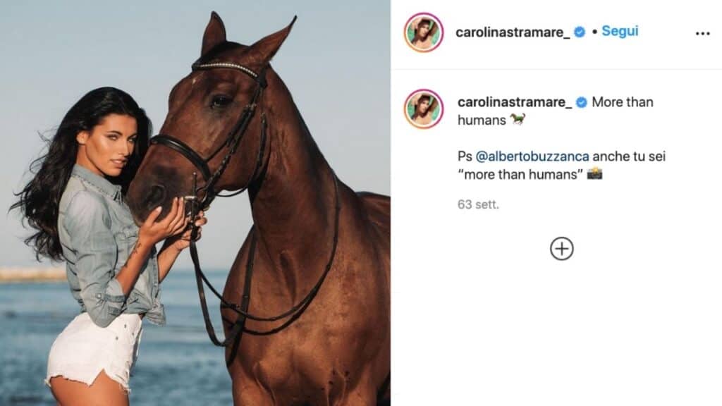 carolina stramare con il suo cavallo