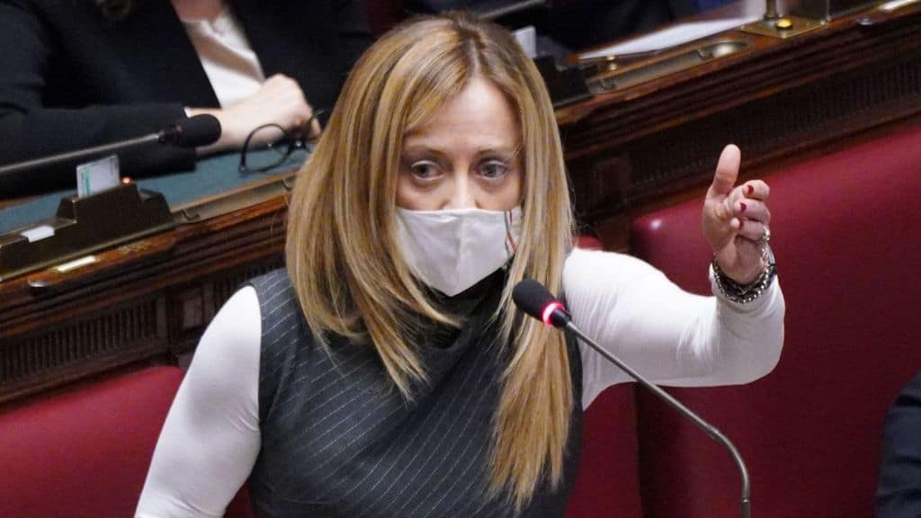 giorgia meloni nel suo intervento alla Camera