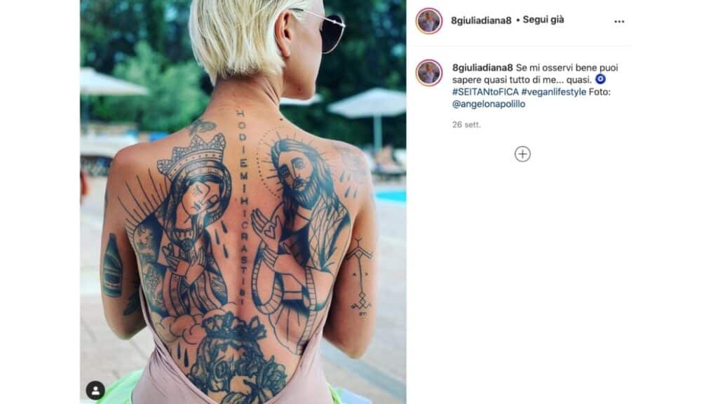 i tatuaggi di giulia diana