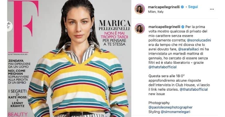 Il post di Marica Pellegrinelli sull'intervista a F