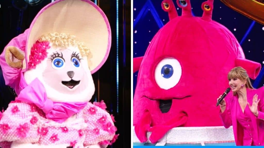 Le maschere pecorella e baby alieno del cantante mascherato