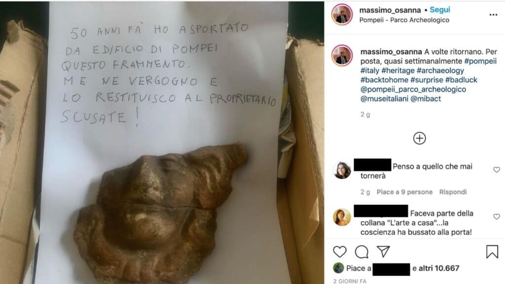 reperto pompei post instagram