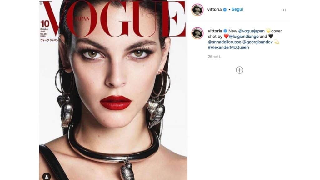 vittoria ceretti su vogue