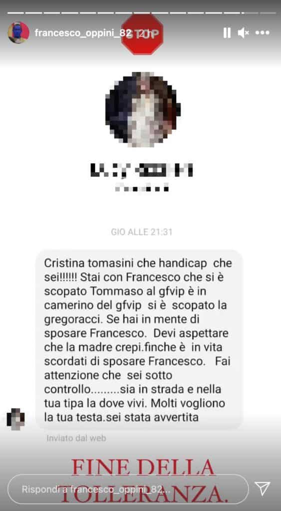 La Storia su Instagram di Francesco Oppini