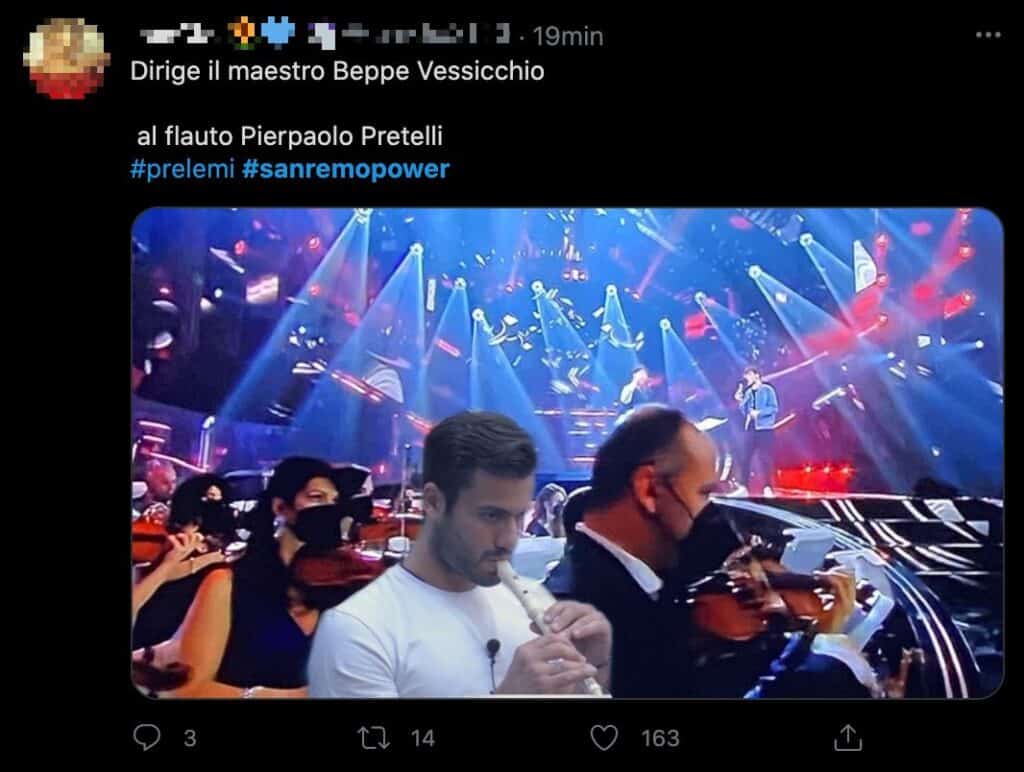 Un tweet su Pierpaolo Pretelli