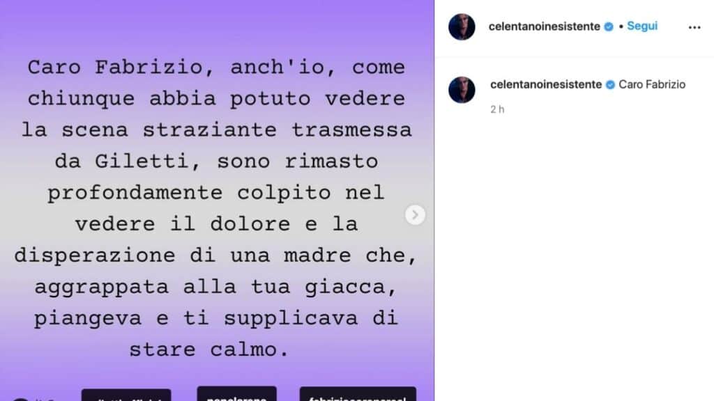 celentano lettera fabrizio corona