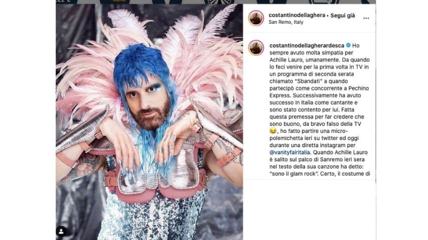 Costantino Della Gherardesca su Instagram