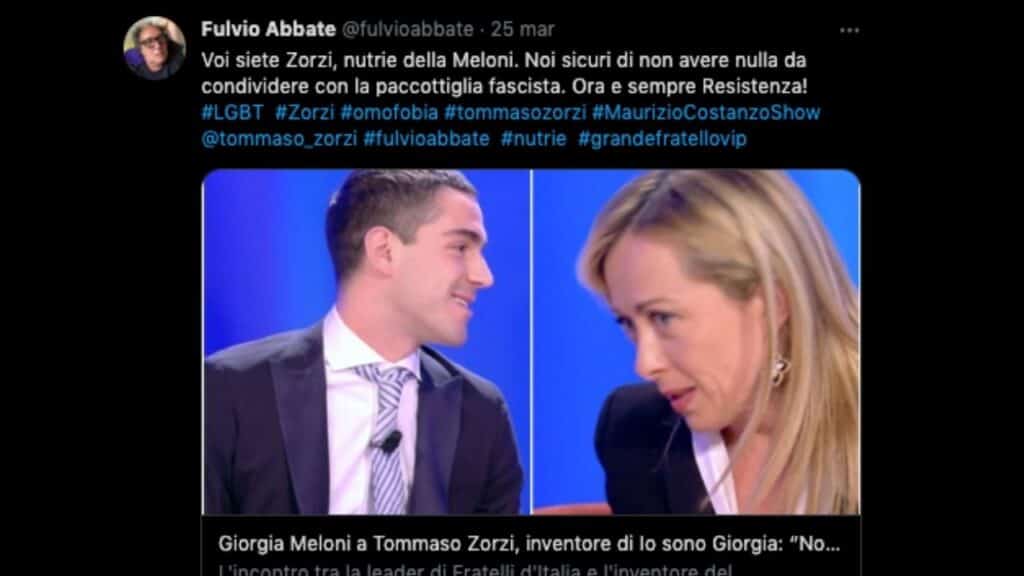 Fulvio Abbate e il commento dopo il Maurizio Costanzo Show