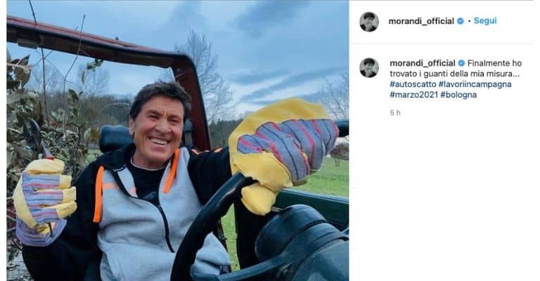 gianni morandi foto incidente