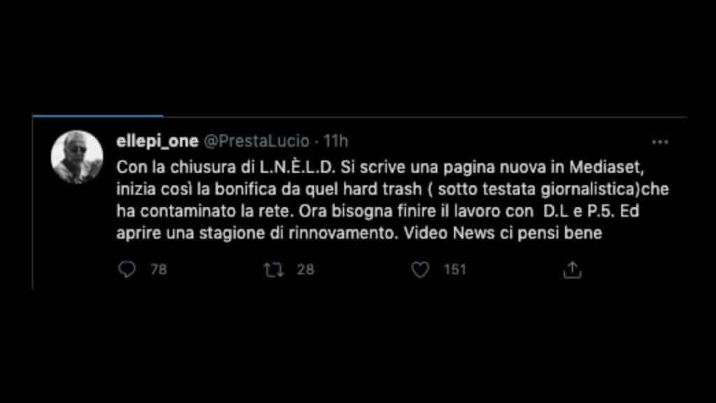 Live-Non è la d'Urso chiude in anticipo, Lucio Presta chiede l'interruzione di tutti i programmi di Barbara d'Urso: "Bonifica da quel hard trash"