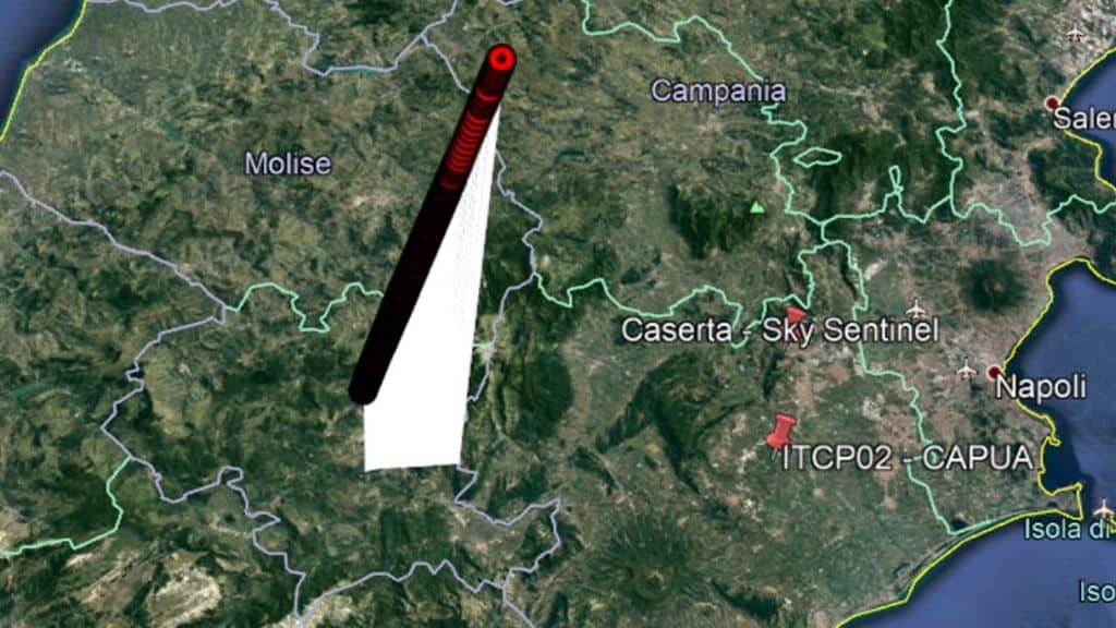 meteorite caduto in molise, immagine prisma