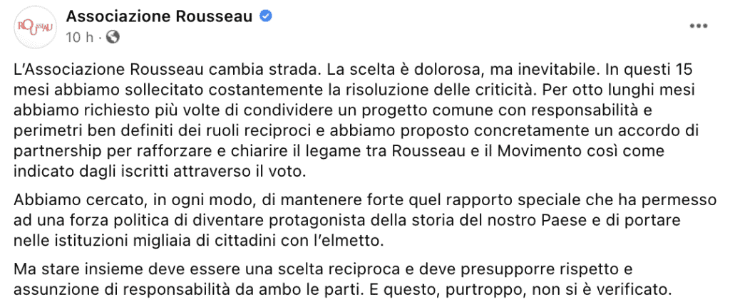 Il post di Rousseau