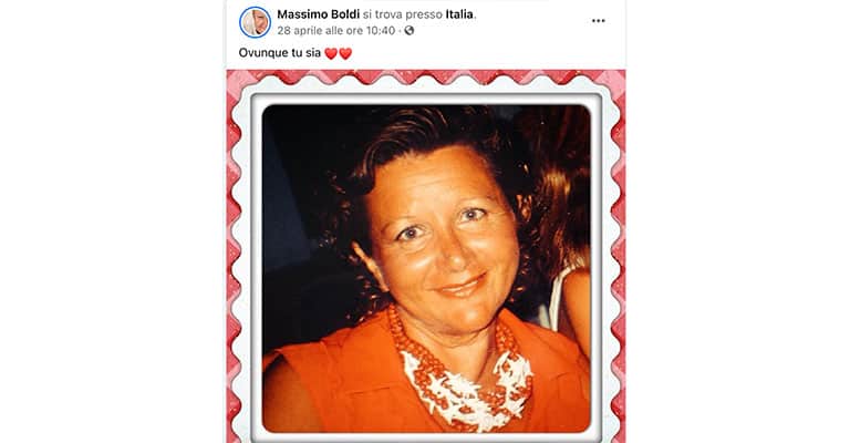 Post di Massimo Boldi su Facebook