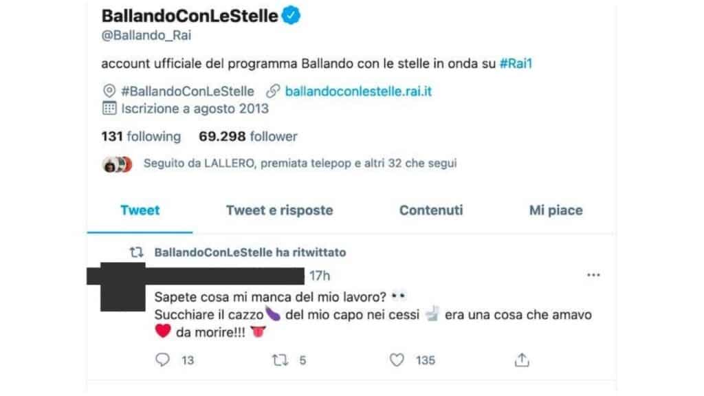 Ballando con le Stelle, incidente su Twitter: pubblicano un tweet volgare e poi lo rimuovono, è giallo