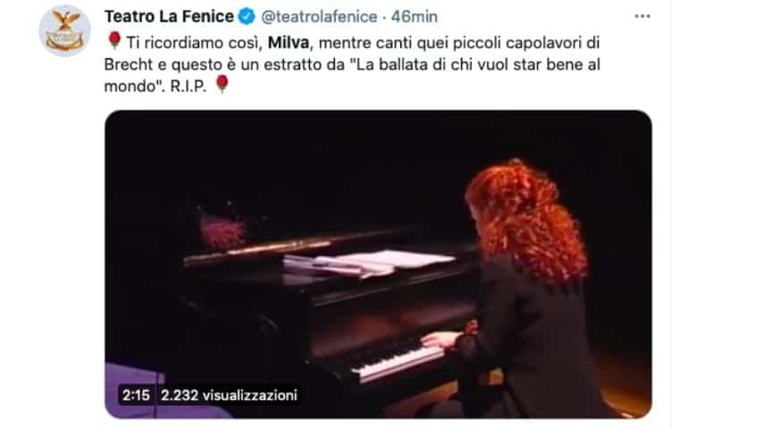 Il ricordo del teatro La Fenice