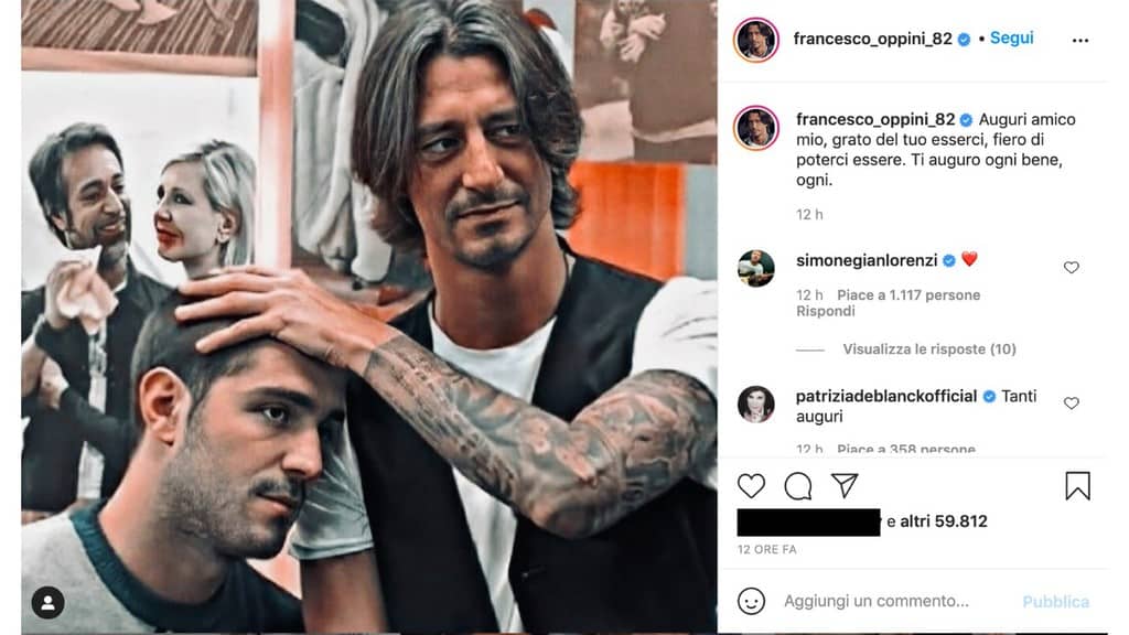 francesco oppini tommaso zorzi post instagram