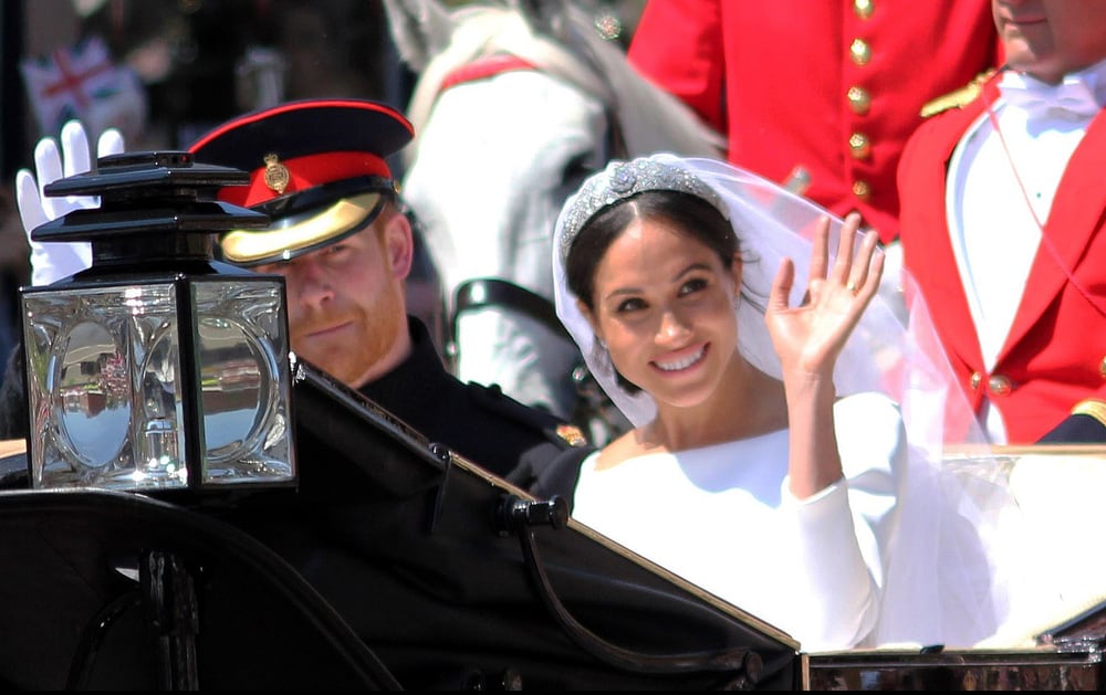 Herry e Meghan in carrozza il giorno del matrimonio