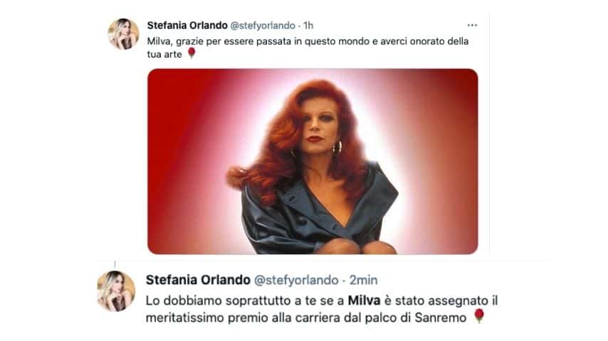 Il Tweet di Stefania Orlando