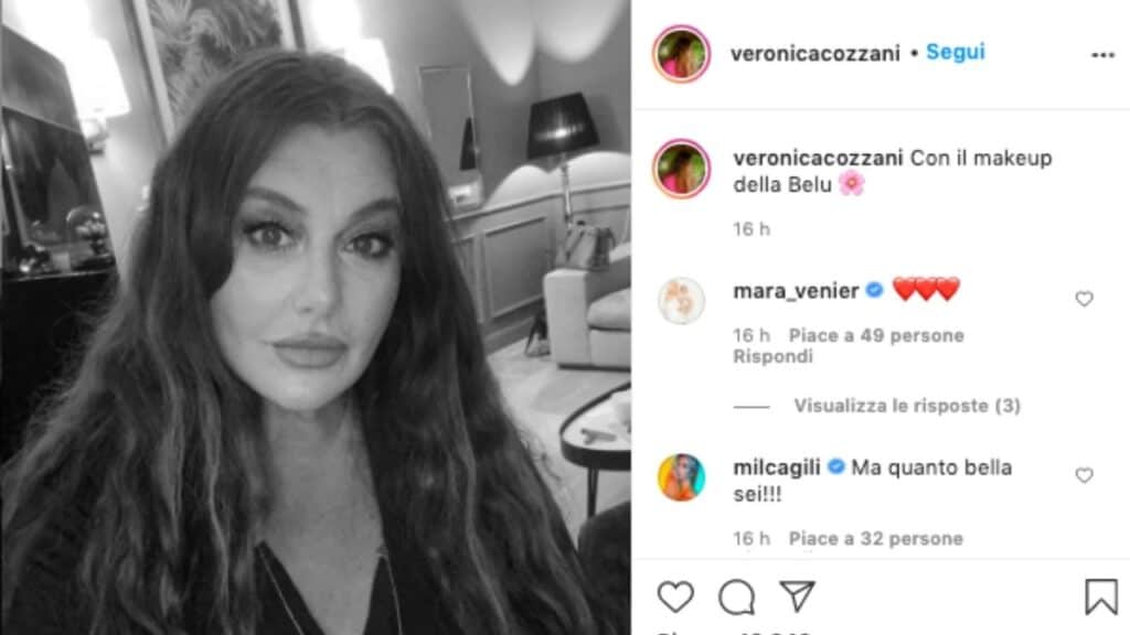 Veronica Cozzani, la mamma di Belén Rodriguez si trucca come la figlia e fa impazzire Instagram: la foto è virale, due gocce d'acqua