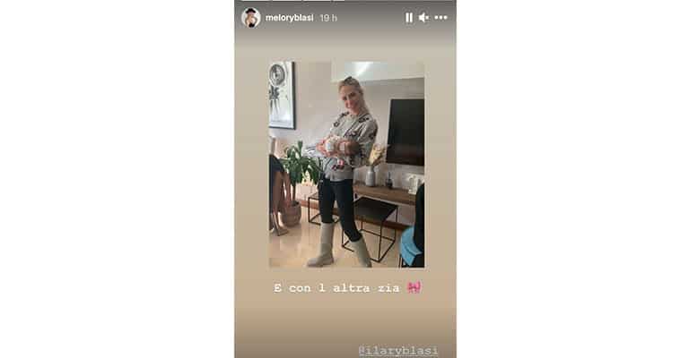 Instagram story di Melory Blasi: la figlia Jolie con la sorella Ilary Blasi