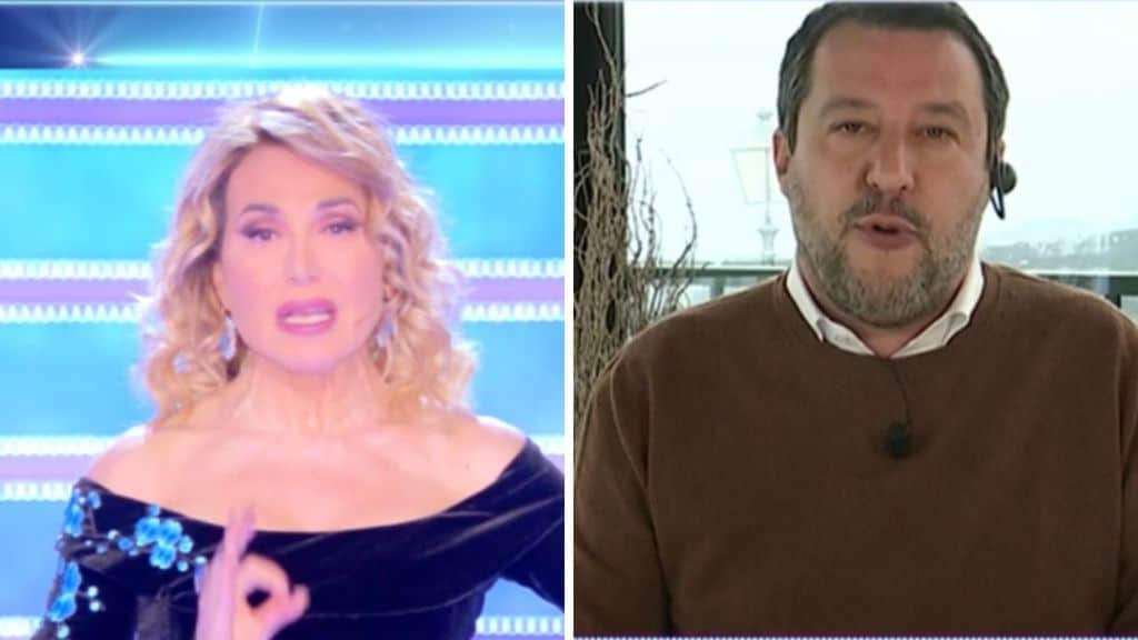 Barbara d'Urso e Matteo Salvini a Domenica Live