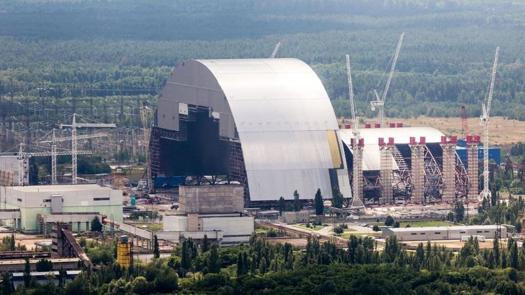 Il New Safe Confinement che ricopre il reattore di Chernobyl